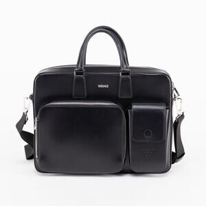 Versace Men's Cargo Briefcase Black